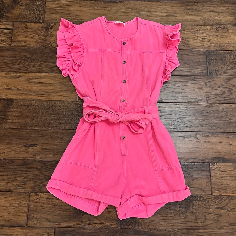 Pink Ruffled Jumpsuit